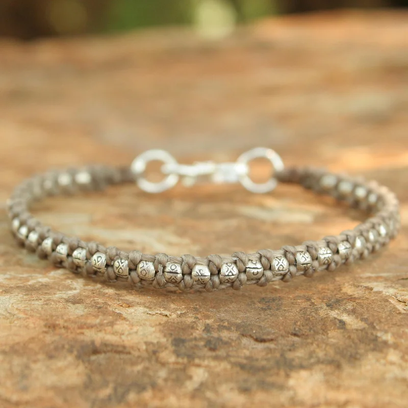 Shop High-Quality Jewelry At Jaw-Dropping Discounts Hill Tribe Heir in Khaki Hand Made Thai Silver Braided Bracelet Shop High-Quality Jewelry At Jaw-Dropping Discounts Hill Tribe Heir in Khaki Hand Made Thai Silver Braided Bracelet