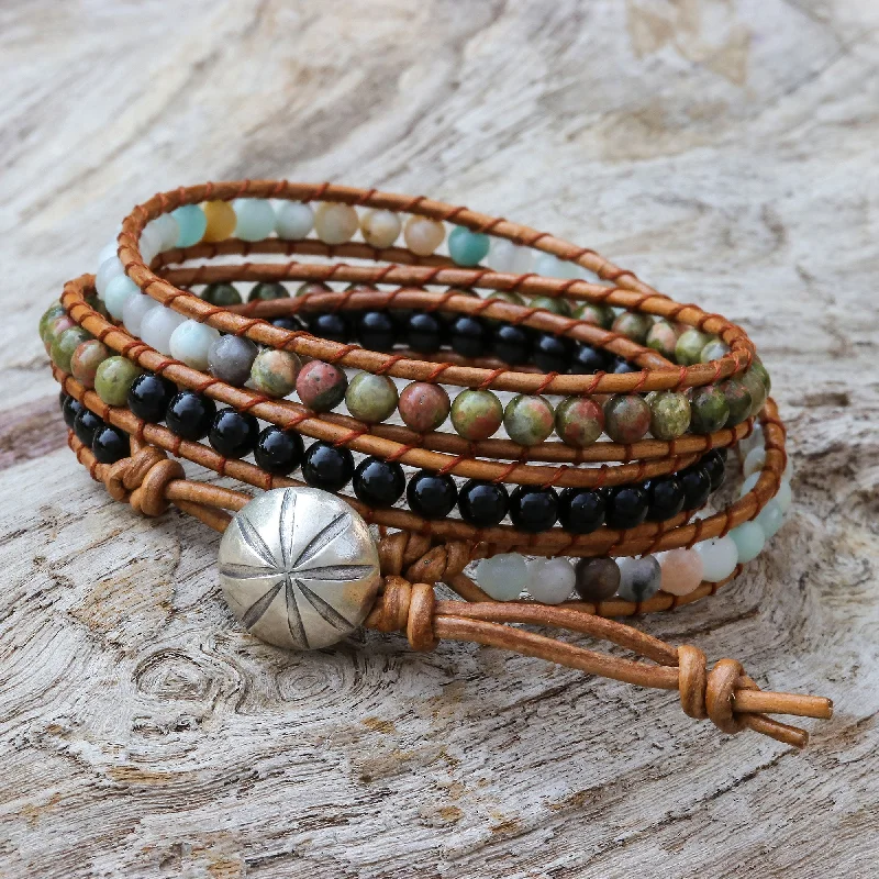 Get The Jewelry You Love At A Price You Love Karen Variety Multi-Gemstone Beaded Wrap Bracelet from Thailand Get The Jewelry You Love At A Price You Love Karen Variety Multi-Gemstone Beaded Wrap Bracelet from Thailand