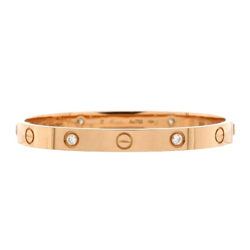 Modern Statement Jewelry For Bold Styling Love 4 Diamond Bracelet 18K Rose Gold with Diamonds Modern Statement Jewelry For Bold Styling Love 4 Diamond Bracelet 18K Rose Gold with Diamonds