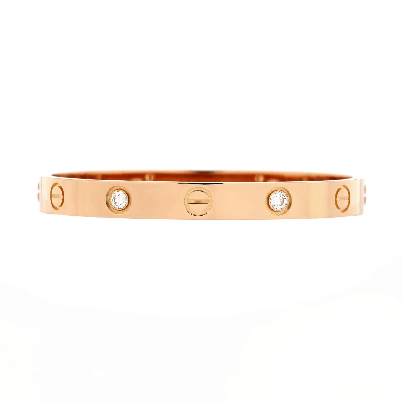 Shop Handcrafted Jewelry At Special Promotional Rates Love 4 Diamond Bracelet 18K Rose Gold with Diamonds Shop Handcrafted Jewelry At Special Promotional Rates Love 4 Diamond Bracelet 18K Rose Gold with Diamonds