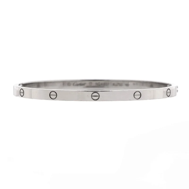 Dainty Floral Jewelry For Feminine Elegance Love Bracelet 18K White Gold Small