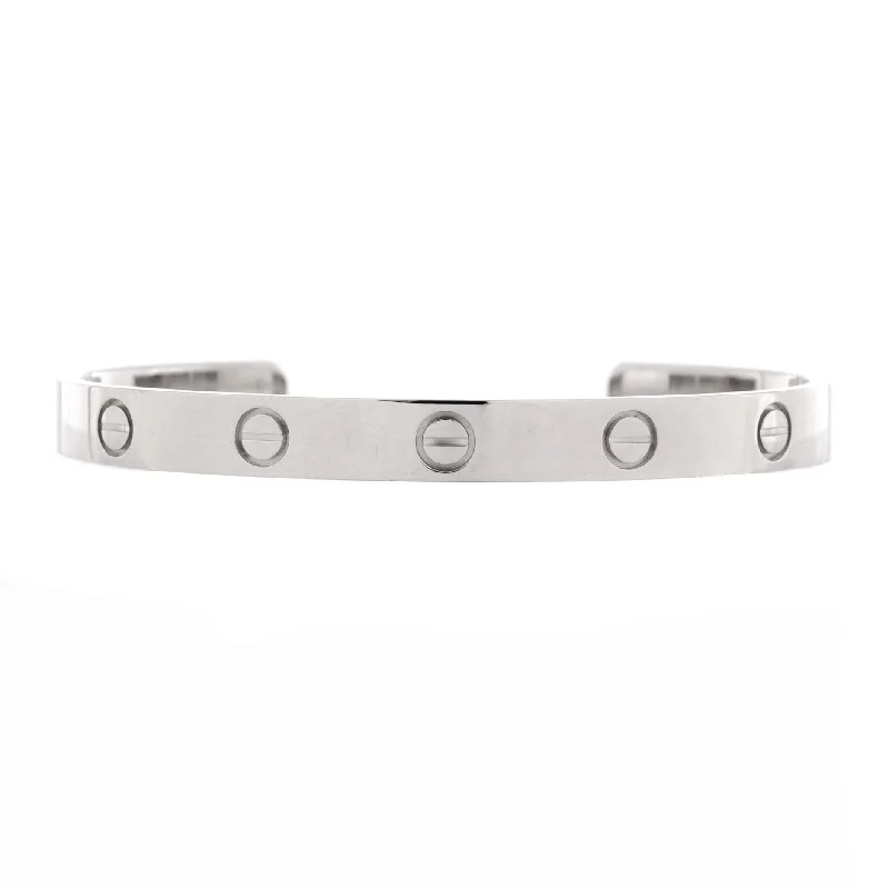 Timeless Jewelry Styles At Wallet-Friendly Prices Love Cuff Bracelet 18K White Gold