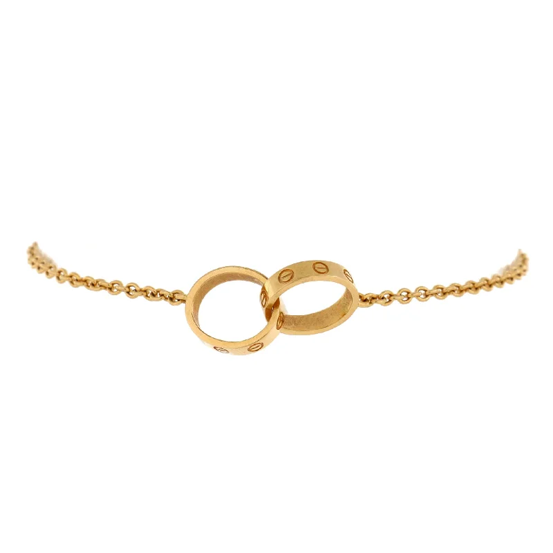 Trendy Minimalist Jewelry For Everyday Wear Love Interlocking Bracelet 18K Yellow Gold Trendy Minimalist Jewelry For Everyday Wear Love Interlocking Bracelet 18K Yellow Gold