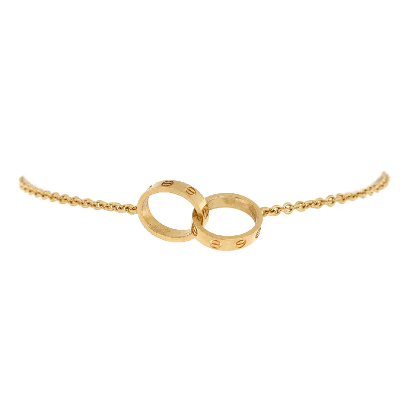 Handcrafted Beauty At Affordable Prices Love Interlocking Bracelet 18K Yellow Gold