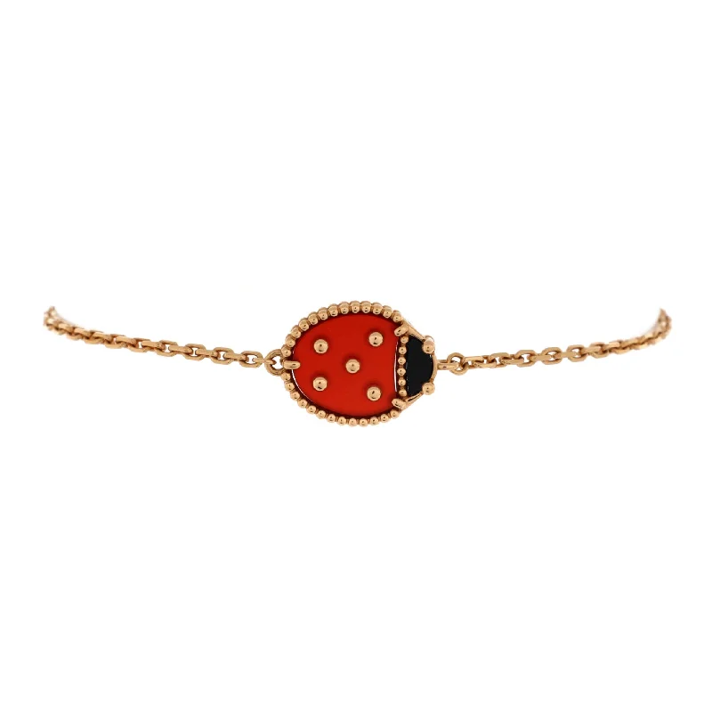 Best Jewelry Deals – Premium Quality At Exclusive Discounts Lucky Spring Ladybug Bracelet 18k Rose Gold with Carnelian and Onyx Best Jewelry Deals – Premium Quality At Exclusive Discounts Lucky Spring Ladybug Bracelet 18k Rose Gold with Carnelian and Onyx