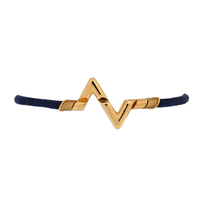 Personalized Jewelry At Special Discount Rates LV Volt Upside Down Bracelet 18K Yellow Gold and Cord Personalized Jewelry At Special Discount Rates LV Volt Upside Down Bracelet 18K Yellow Gold and Cord