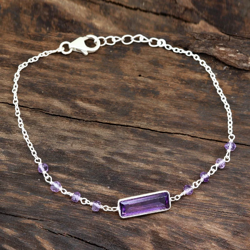 Bestselling Jewelry At Special Promotional Rates Magical Prism 3.5-Carat Amethyst Pendant Bracelet from India Bestselling Jewelry At Special Promotional Rates Magical Prism 3.5-Carat Amethyst Pendant Bracelet from India