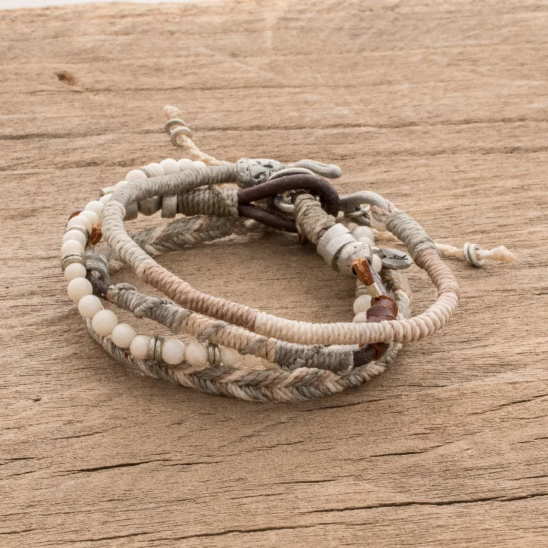 Seasonal Jewelry Deals – Elevate Your Style Maya Highlands Unisex Beige Macrame Bracelets (Set of 4) Seasonal Jewelry Deals – Elevate Your Style Maya Highlands Unisex Beige Macrame Bracelets (Set of 4)