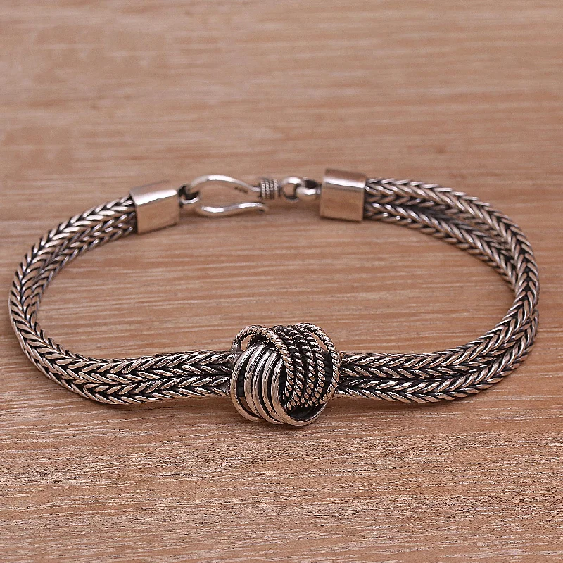 Dainty And Elegant Jewelry Now At Reduced Prices Neverending Link Sterling Silver Naga Chain Pendant Bracelet from Bali Dainty And Elegant Jewelry Now At Reduced Prices Neverending Link Sterling Silver Naga Chain Pendant Bracelet from Bali