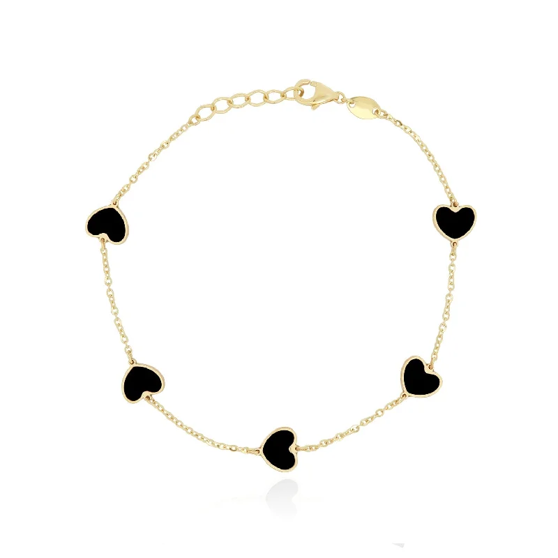 Special Jewelry Deals – Upgrade Your Collection Onyx Heart Station Bracelet