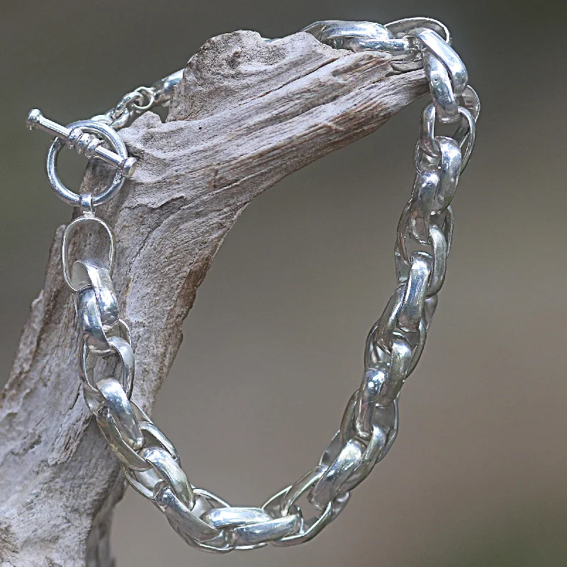 The Ultimate Jewelry Sale – Shop Premium Styles Overdrive Hand Crafted Men's Sterling Silver Chain Bracelet from Bali The Ultimate Jewelry Sale – Shop Premium Styles Overdrive Hand Crafted Men's Sterling Silver Chain Bracelet from Bali