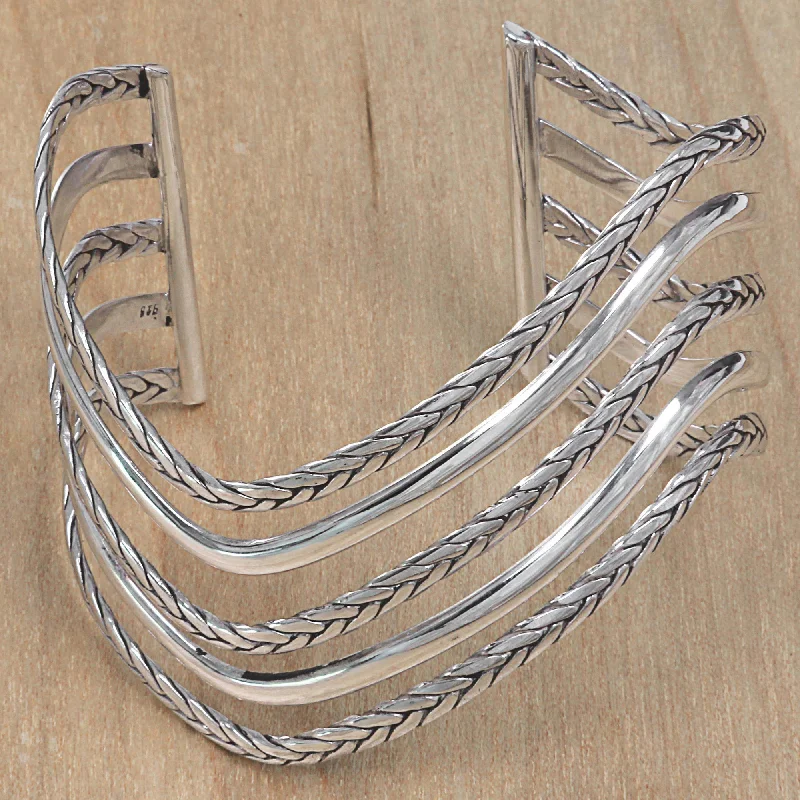 Exclusive Jewelry Sale – Grab Timeless Pieces Now Parallel Paths Artisan Crafted Modern Sterling Cuff Bracelet from Bali Exclusive Jewelry Sale – Grab Timeless Pieces Now Parallel Paths Artisan Crafted Modern Sterling Cuff Bracelet from Bali
