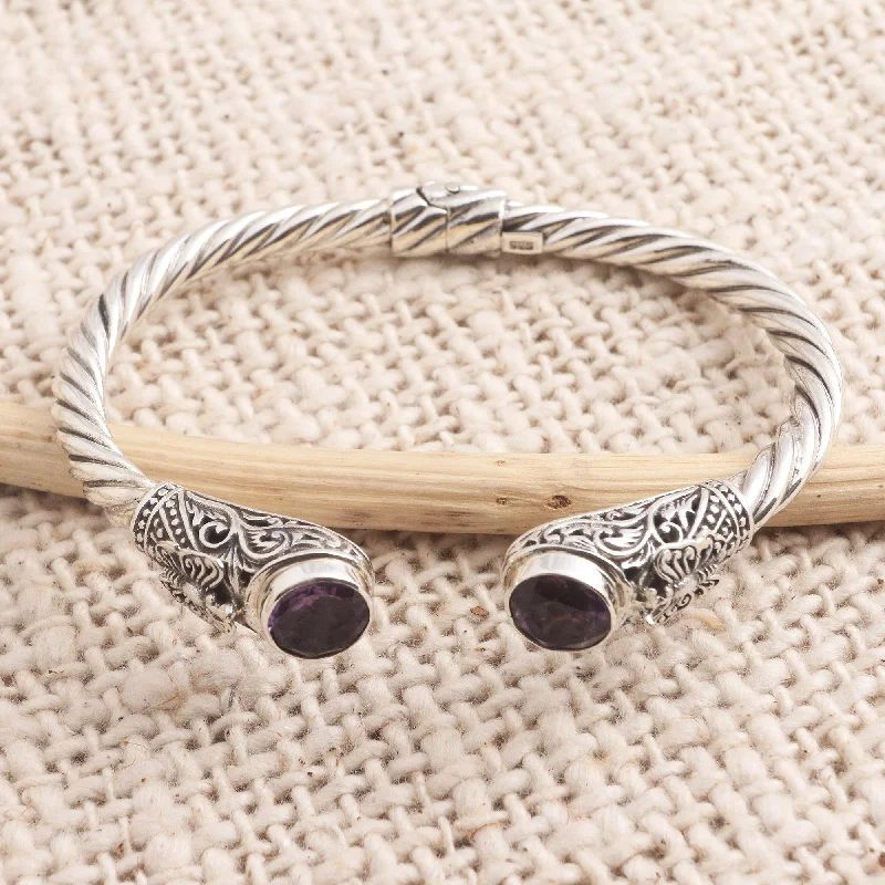 Exclusive Jewelry Sale Event – Shop Now Perched Butterfly Butterfly Motif Amethyst Cuff Bracelet