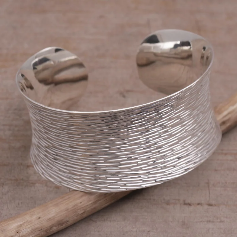 Don't Miss Out On Jaw-Dropping Jewelry Discounts Rain Blanket Handcrafted Etched Sterling Silver Cuff Bracelet from Bali Don't Miss Out On Jaw-Dropping Jewelry Discounts Rain Blanket Handcrafted Etched Sterling Silver Cuff Bracelet from Bali