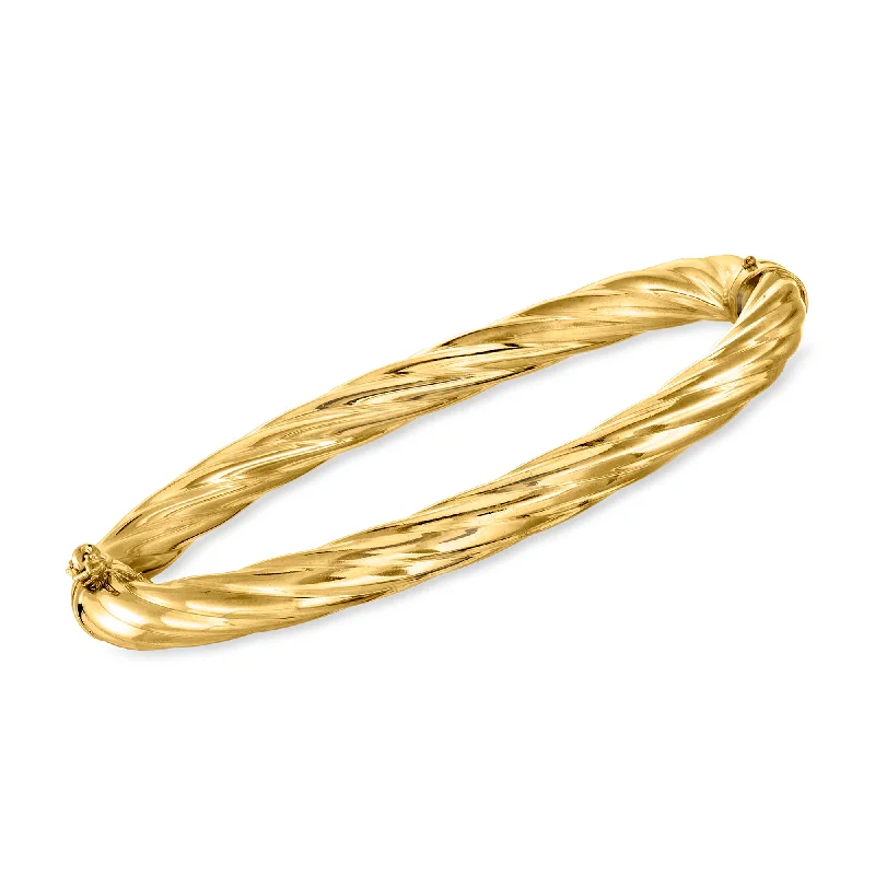 High-Quality Jewelry At A Fraction Of The Cost Ross-Simons Italian 6mm 18kt Gold Over Sterling Twisted Bangle Bracelet High-Quality Jewelry At A Fraction Of The Cost Ross-Simons Italian 6mm 18kt Gold Over Sterling Twisted Bangle Bracelet