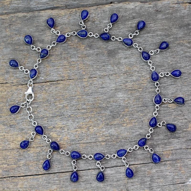 Elevate Your Jewelry Collection With Limited-Time Savings Royal Dewdrops Lapis Lazuli & Silver Anklet Elevate Your Jewelry Collection With Limited-Time Savings Royal Dewdrops Lapis Lazuli & Silver Anklet