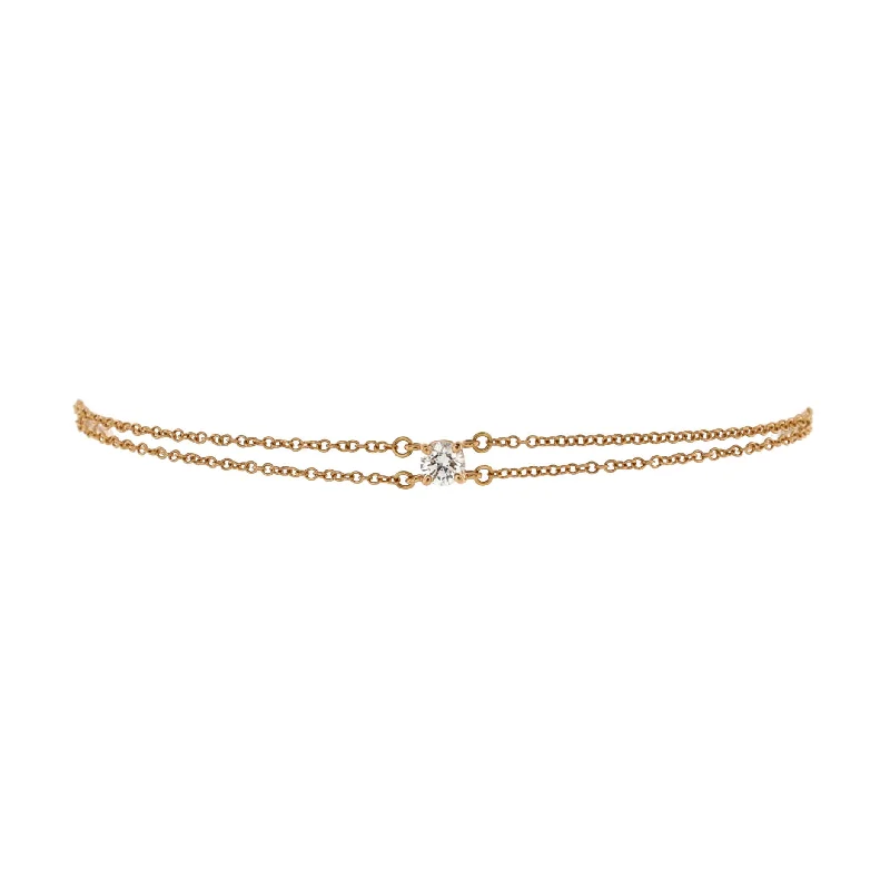 Best Jewelry Sale Prices – Limited-Time Offer Solitaire Double Chain Bracelet 18K Rose Gold and Diamond Best Jewelry Sale Prices – Limited-Time Offer Solitaire Double Chain Bracelet 18K Rose Gold and Diamond