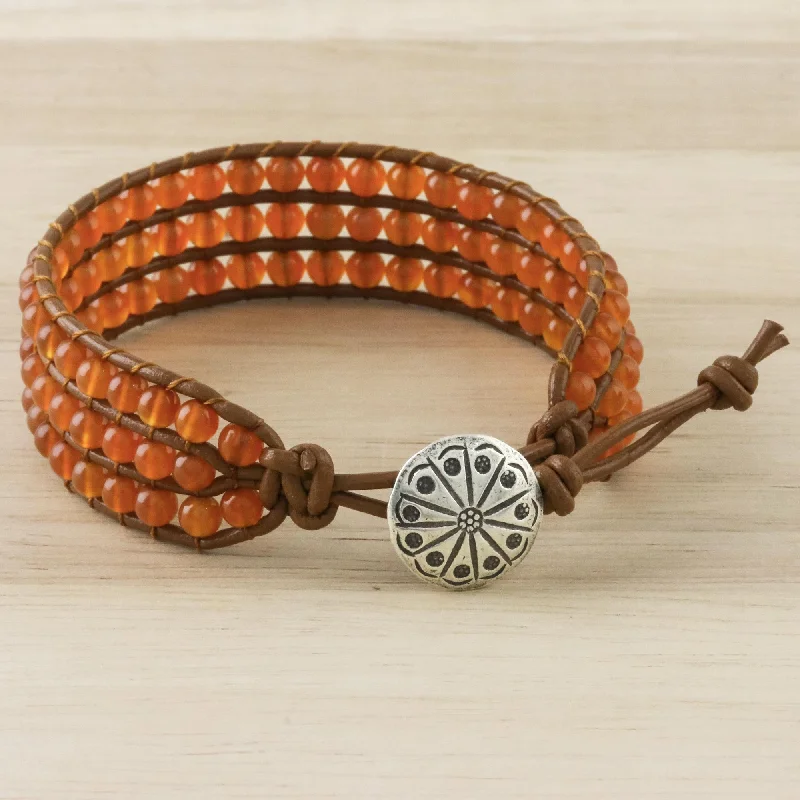 Premium Diamond Jewelry At Once-In-A-Lifetime Discounts Sunlit Dawn Carnelian Bead and Karen Silver Button Wristband Bracelet Premium Diamond Jewelry At Once-In-A-Lifetime Discounts Sunlit Dawn Carnelian Bead and Karen Silver Button Wristband Bracelet