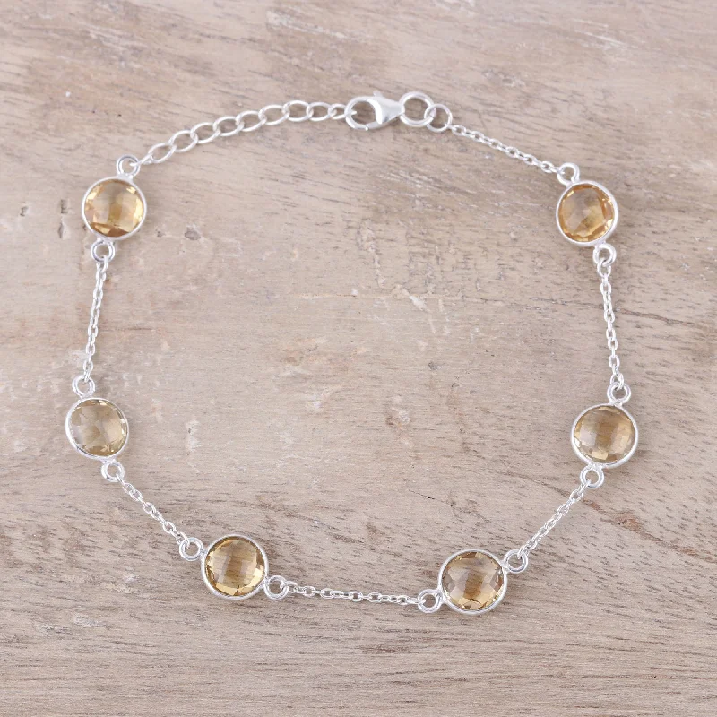 Buy More, Save More On Stunning Jewelry Designs Sunshine Drops Sterling Silver Chain and Yellow Citrine Station Bracelet Buy More, Save More On Stunning Jewelry Designs Sunshine Drops Sterling Silver Chain and Yellow Citrine Station Bracelet