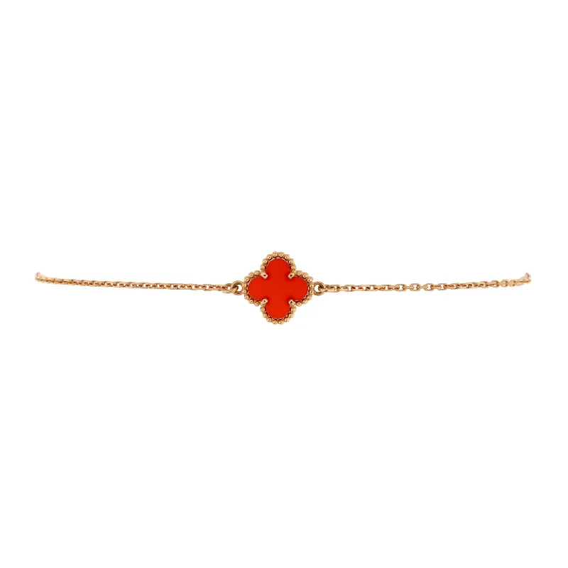 Buy More, Save More On Stunning Jewelry Pieces Sweet Alhambra Bracelet 18K Rose Gold and Carnelian Buy More, Save More On Stunning Jewelry Pieces Sweet Alhambra Bracelet 18K Rose Gold and Carnelian