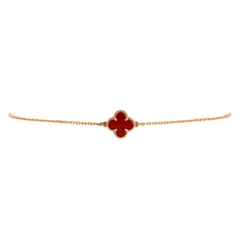 Unmissable Jewelry Clearance – Final Reductions Sweet Alhambra Bracelet 18K Rose Gold and Carnelian Unmissable Jewelry Clearance – Final Reductions Sweet Alhambra Bracelet 18K Rose Gold and Carnelian