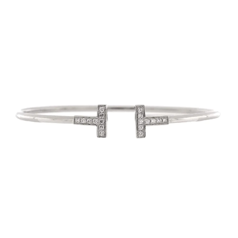 The Biggest Jewelry Sale Of The Year Is Here T Wire Bracelet 18K White Gold with Diamonds The Biggest Jewelry Sale Of The Year Is Here T Wire Bracelet 18K White Gold with Diamonds