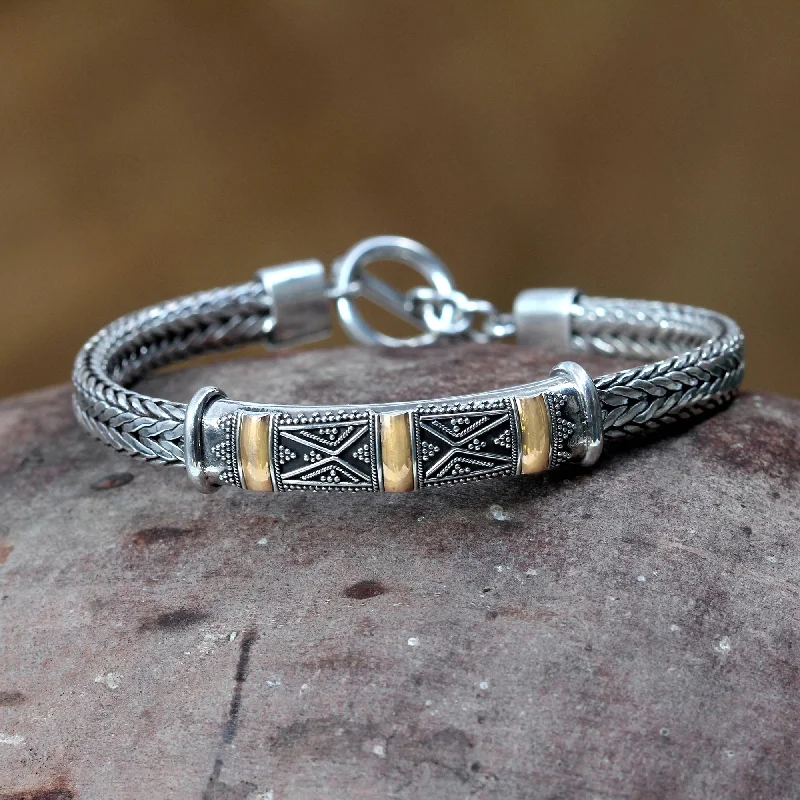 Shop Fine Jewelry With Amazing Deals Tanah Lot Mystery Fair Trade Gold Accent and Sterling Silver Chain Bracelet Shop Fine Jewelry With Amazing Deals Tanah Lot Mystery Fair Trade Gold Accent and Sterling Silver Chain Bracelet