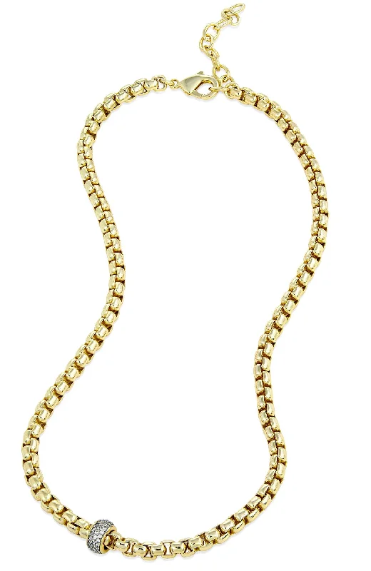 Premium Jewelry, Premium Discounts – Act Fast 18K GOLD PLATED ROUNDE FRANCO WITH PAVE RHONDELLE NECKLACE Premium Jewelry, Premium Discounts – Act Fast 18K GOLD PLATED ROUNDE FRANCO WITH PAVE RHONDELLE NECKLACE