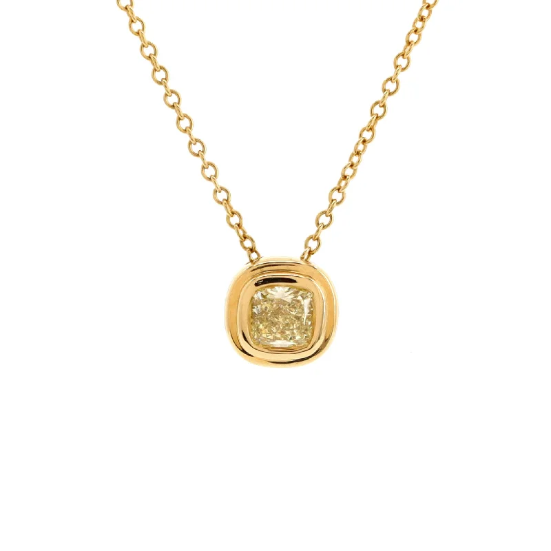 Shop Jewelry That Shines Without The High Price Bezet Pendant Necklace 18K Yellow Gold with Yellow Diamond 0.42CT Shop Jewelry That Shines Without The High Price Bezet Pendant Necklace 18K Yellow Gold with Yellow Diamond 0.42CT