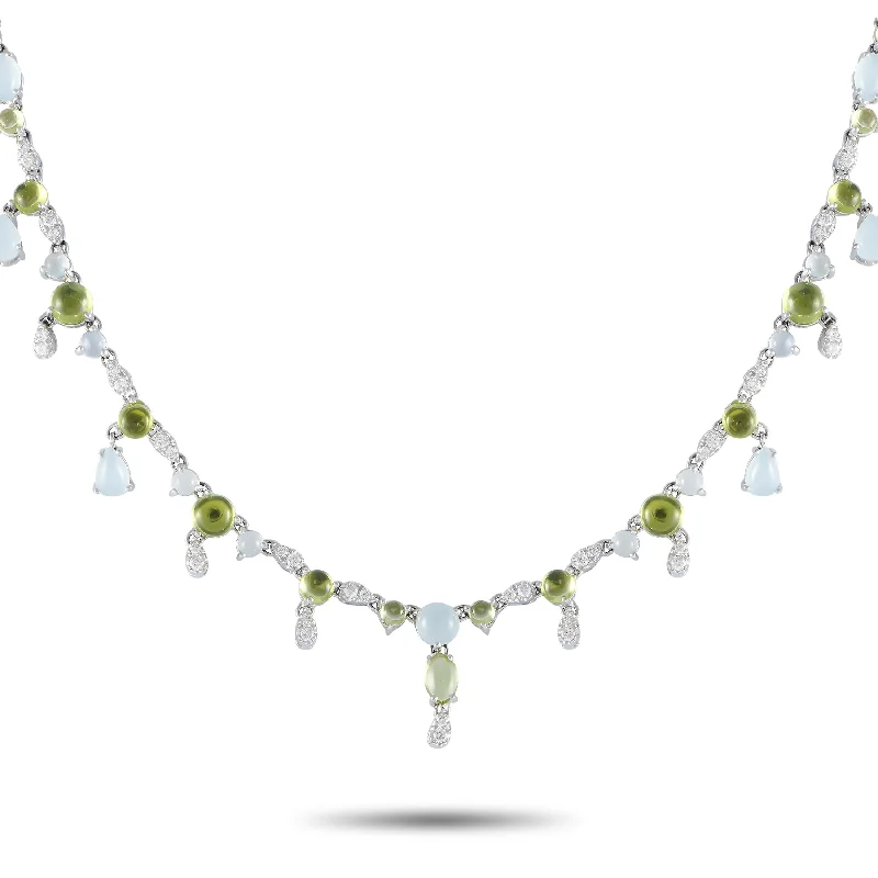 Exclusive Jewelry Sale – Grab Timeless Pieces Now Bucherer 18K White Gold 0.55ct Diamond, Aquamarine and Peridot Necklace BU15-071224 Exclusive Jewelry Sale – Grab Timeless Pieces Now Bucherer 18K White Gold 0.55ct Diamond, Aquamarine and Peridot Necklace BU15-071224