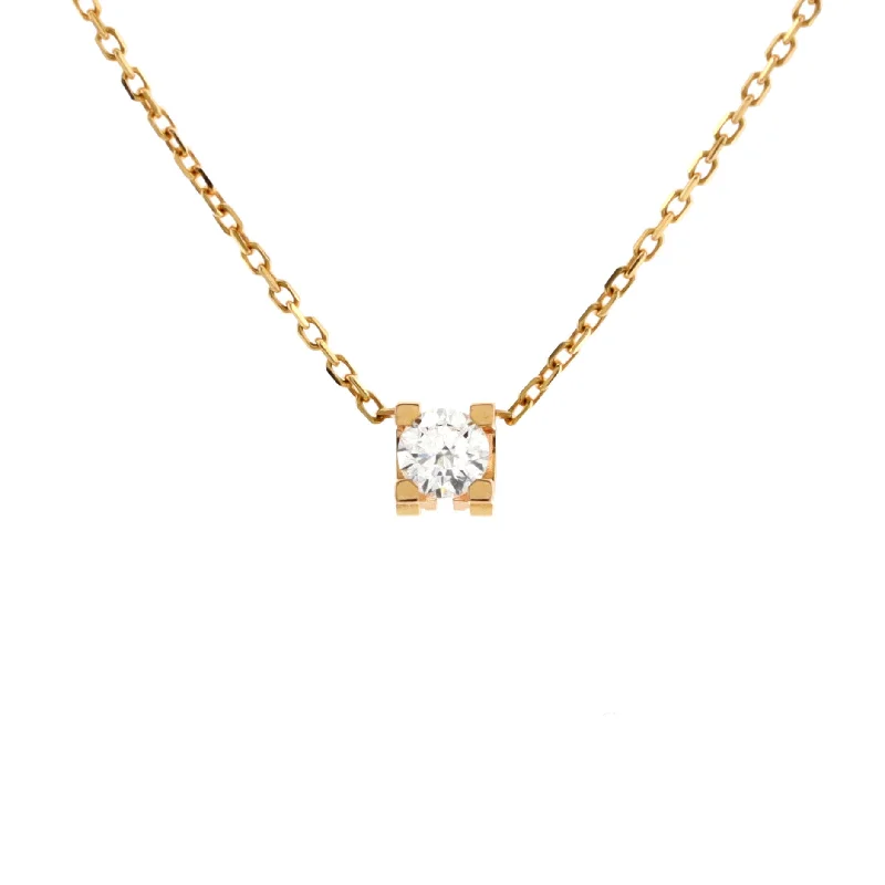 Must-Have Jewelry Pieces At Reduced Prices C de Cartier Necklace 18K Rose Gold and Diamond 0.10-0.19CT Must-Have Jewelry Pieces At Reduced Prices C de Cartier Necklace 18K Rose Gold and Diamond 0.10-0.19CT