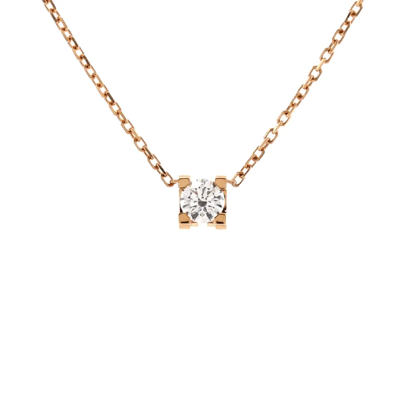 Celebrate With Sparkle – Jewelry Sale Now Live C de Cartier Necklace 18K Rose Gold and Diamond 0.20-0.29CT Celebrate With Sparkle – Jewelry Sale Now Live C de Cartier Necklace 18K Rose Gold and Diamond 0.20-0.29CT