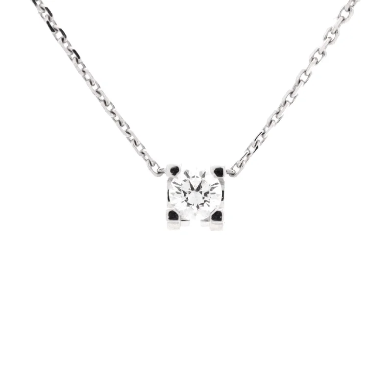 Flash Jewelry Sale – Get Stunning Pieces At Low Prices C de Cartier Necklace 18K White Gold and Diamond 0.23CT Flash Jewelry Sale – Get Stunning Pieces At Low Prices C de Cartier Necklace 18K White Gold and Diamond 0.23CT