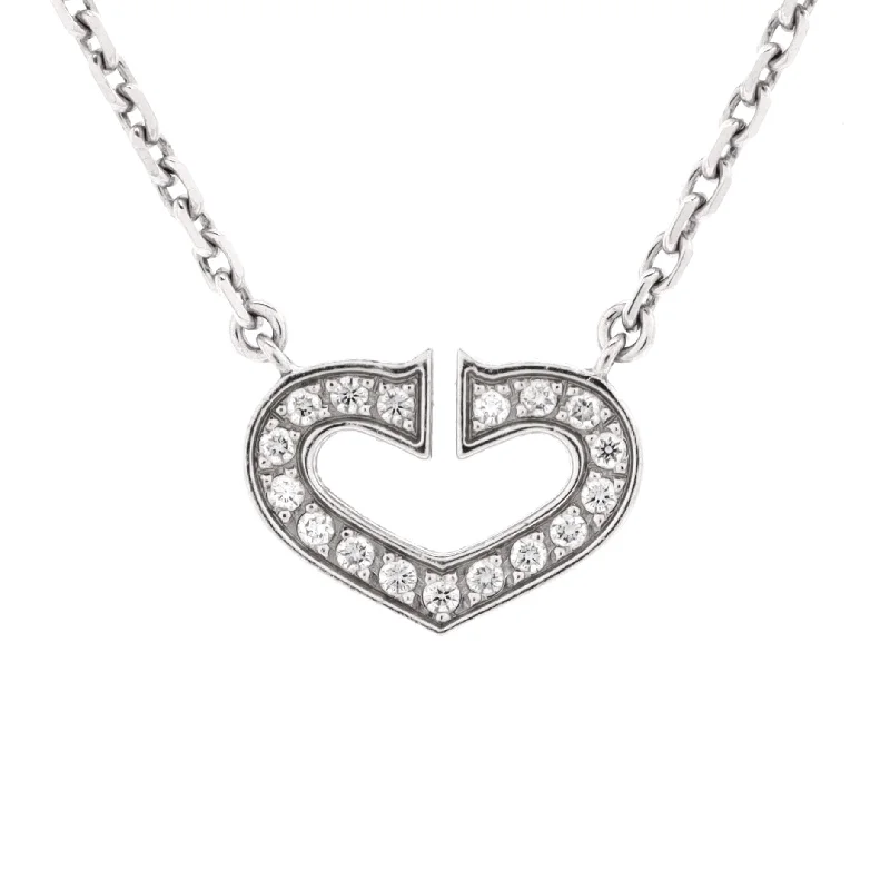 Exclusive Online Jewelry Sale – Don't Wait C Heart de Cartier Pendant Necklace 18K White Gold with Pave Diamonds Exclusive Online Jewelry Sale – Don't Wait C Heart de Cartier Pendant Necklace 18K White Gold with Pave Diamonds