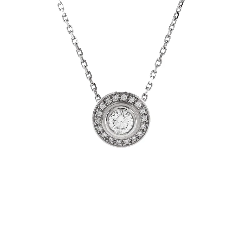 Exclusive Gemstone Jewelry Markdowns – Shop Now Cartier D'Amour Pendant Necklace 18K White Gold with Pave Diamonds