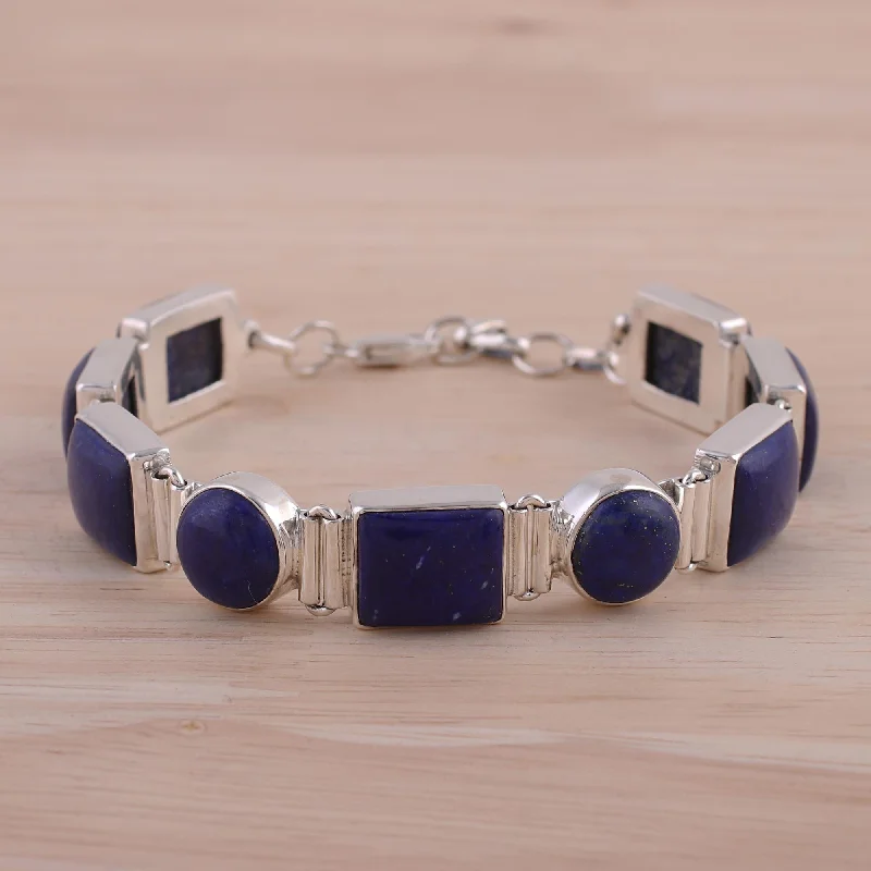 Flash Sale On Exquisite Jewelry – Don't Miss Out Connected Lapis Lazuli & Sterling Silver Link Bracelet Flash Sale On Exquisite Jewelry – Don't Miss Out Connected Lapis Lazuli & Sterling Silver Link Bracelet