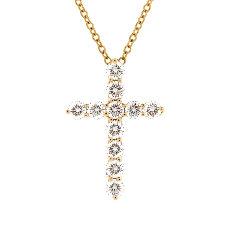 Timeless Elegance, Temporary Discounts – Act Fast Cross Pendant Necklace 18K Yellow Gold with Diamonds Small Timeless Elegance, Temporary Discounts – Act Fast Cross Pendant Necklace 18K Yellow Gold with Diamonds Small