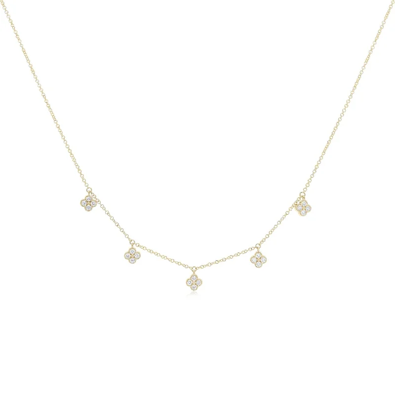 Exclusive Online Jewelry Sale – Don't Wait Diamond Clover Dangle Necklace