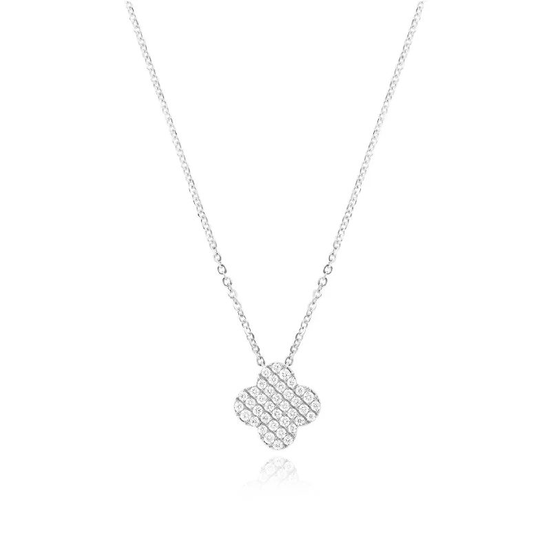 Classic And Modern Jewelry Styles On Sale Diamond Clover Necklace