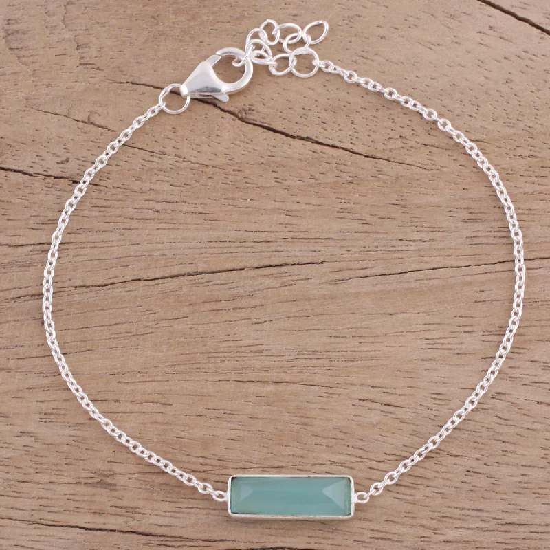 Seasonal Jewelry Sale – Upgrade Your Collection Elegant Prism Chalcedony Bracelet