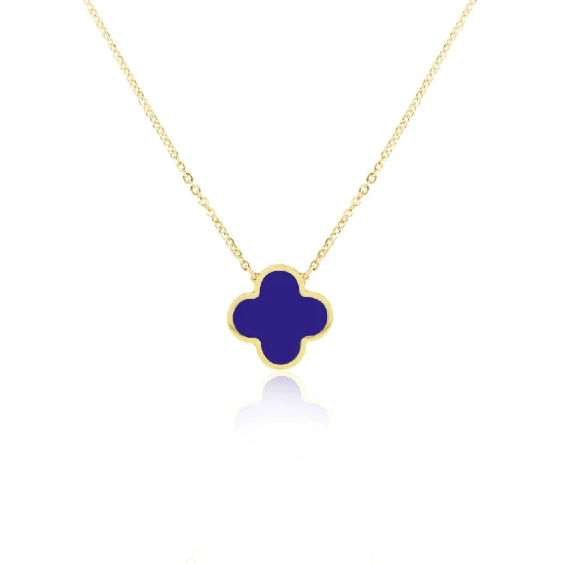Fashion-Forward Jewelry At Incredible Prices Extra Large Lapis Single Clover Necklace Fashion-Forward Jewelry At Incredible Prices Extra Large Lapis Single Clover Necklace