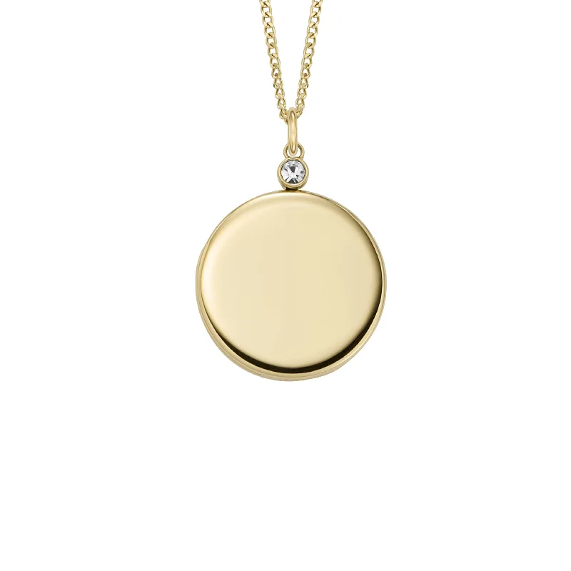 The Perfect Jewelry Piece At The Perfect Discount Fossil Women's Locket Collection Gold-Tone Stainless Steel Pendant Necklace The Perfect Jewelry Piece At The Perfect Discount Fossil Women's Locket Collection Gold-Tone Stainless Steel Pendant Necklace