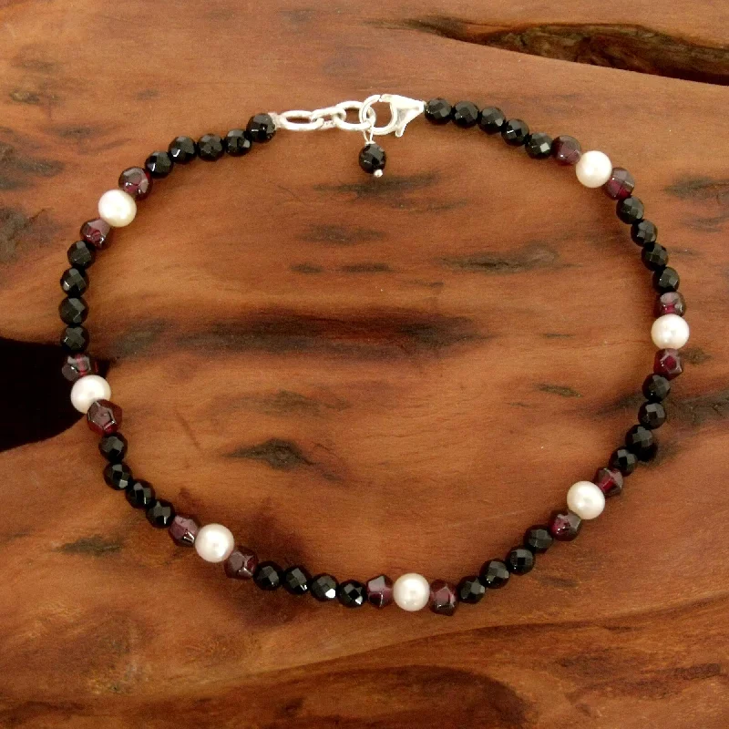 Exclusive Jewelry Offers – Shine For Less Friendship Multi-Gemstone Pearl Anklet