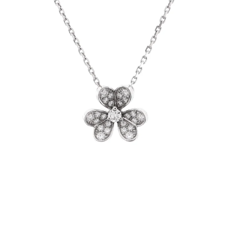 Stunning Jewelry At Even More Stunning Prices Frivole Pendant Necklace 18K White Gold with Pave Diamonds Mini Stunning Jewelry At Even More Stunning Prices Frivole Pendant Necklace 18K White Gold with Pave Diamonds Mini