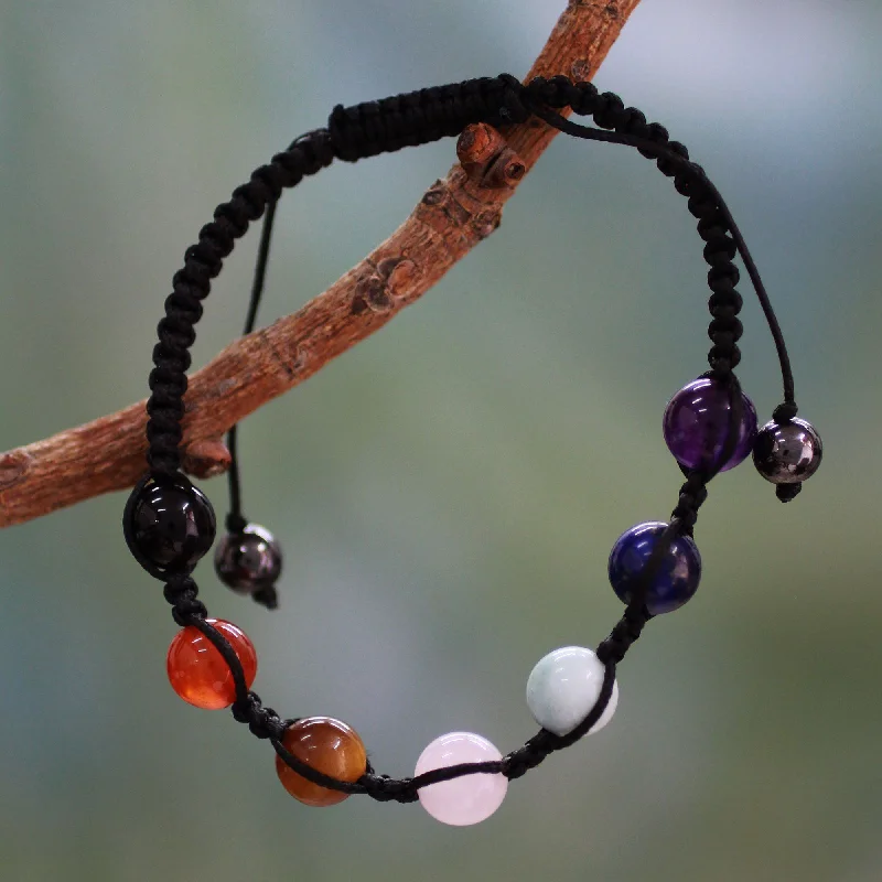Dainty Floral Jewelry For Feminine Elegance Gemstone Chakra Adjustable Beaded Bracelet Dainty Floral Jewelry For Feminine Elegance Gemstone Chakra Adjustable Beaded Bracelet