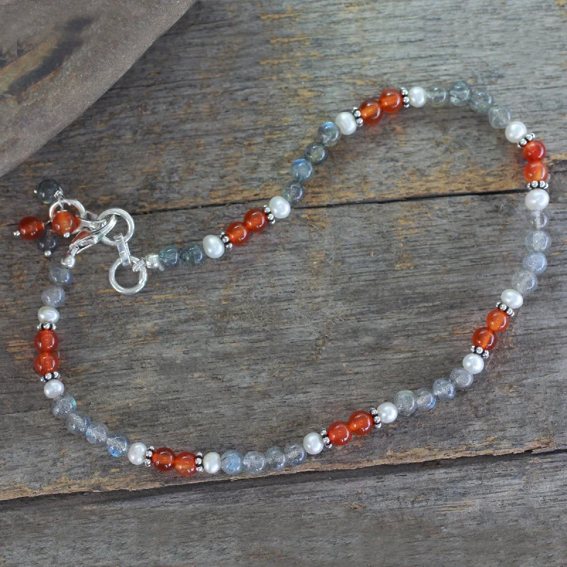 Shop Elegant Jewelry At Unbeatable Prices Gemstone & Sterling Silver Beaded Anklet