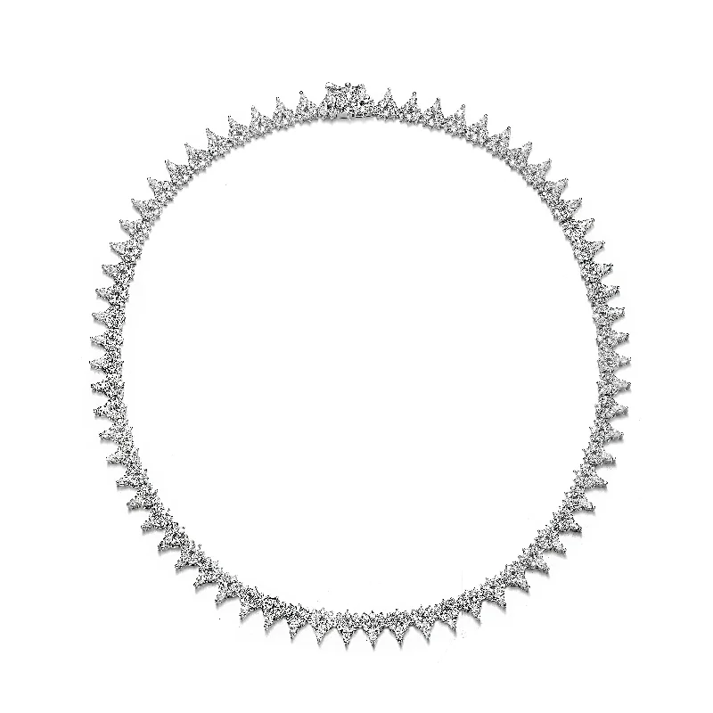 Flash Sale On Exquisite Jewelry – Don't Miss Out GENEVIVE Sterling Silver Clear Cubic Zirconia Cluster Tennis Necklace Flash Sale On Exquisite Jewelry – Don't Miss Out GENEVIVE Sterling Silver Clear Cubic Zirconia Cluster Tennis Necklace
