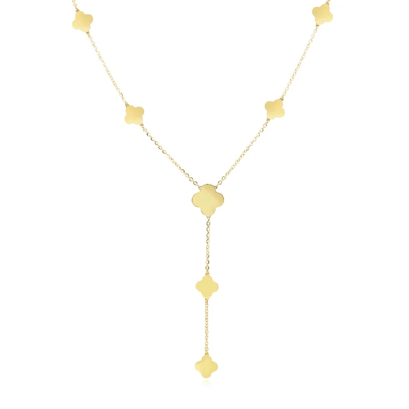 Personalized Jewelry Sale – Unique Gifts At Low Prices Gold Clover Station Lariat Necklace