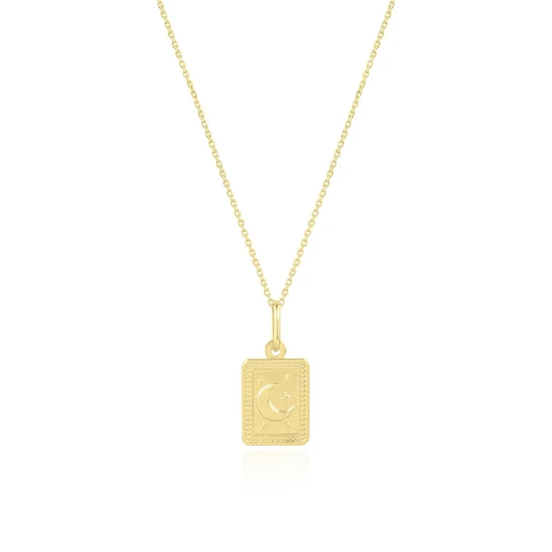 Exclusive Jewelry Sale Event – Shop Now Gold Moon Tag Necklace