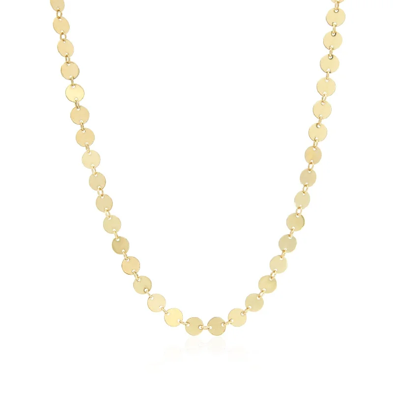 Your Perfect Accessory Now At The Best Price Golden Disc Necklace